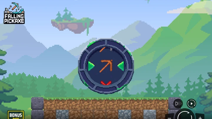 A frame from Falling Pickaxe